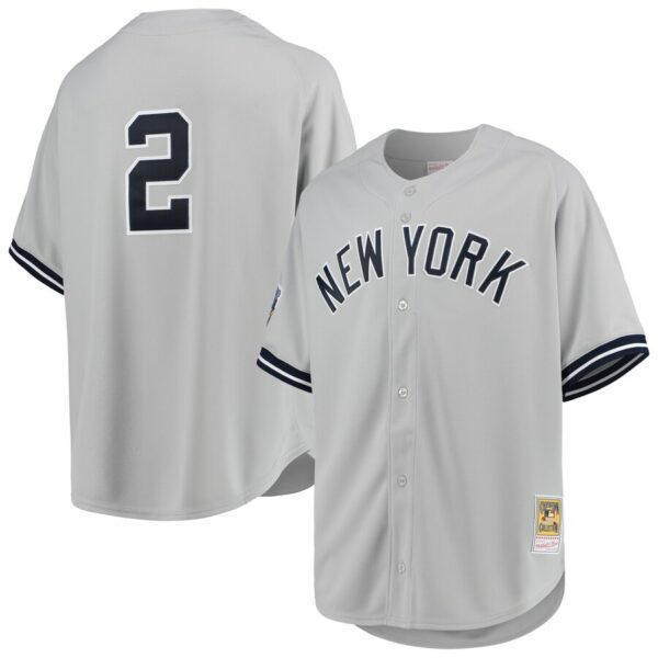 Derek Jeter New York Yankees Mitchell & Ness 1998 Cooperstown Collection Road Jersey - Gray