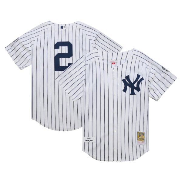 Derek Jeter New York Yankees Mitchell & Ness 2014 Cooperstown Collection Throwback Jersey - White