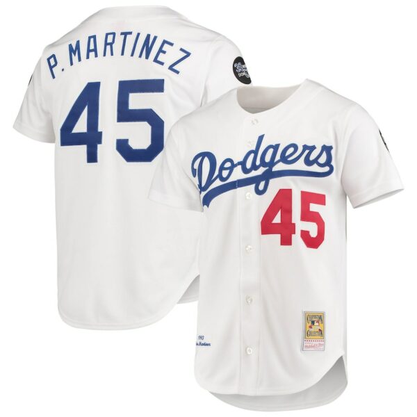 Pedro Martinez Los Angeles Dodgers Mitchell & Ness 1993 Cooperstown Collection Home Jersey - White