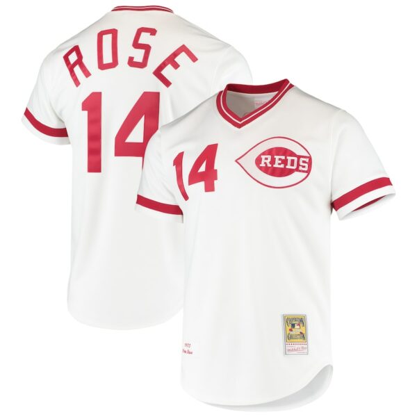 Pete Rose Cincinnati Reds Mitchell & Ness Cooperstown Collection Jersey - White