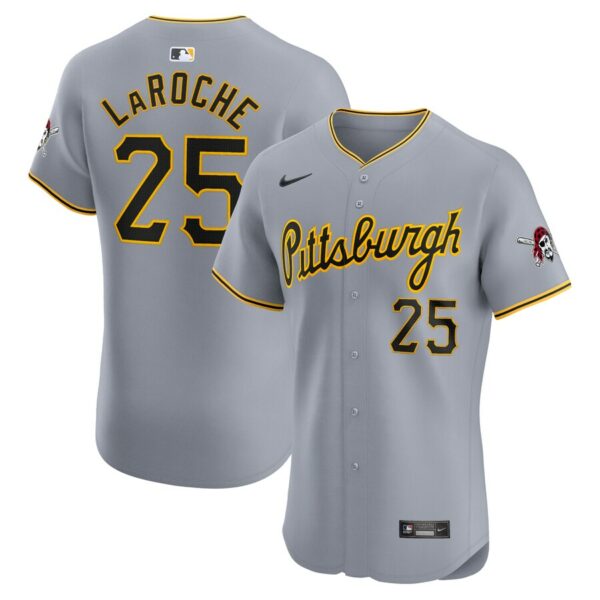 Adam LaRoche Pittsburgh Pirates Nike Road Elite Player Jersey - Gray