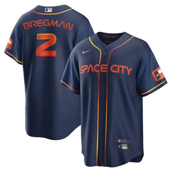 Alex Bregman Houston Astros Nike City Connect Replica Player Jersey - Navy