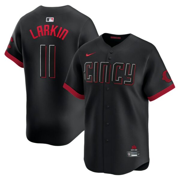 Barry Larkin Cincinnati Reds Nike City Connect Limited Player Jersey - Black