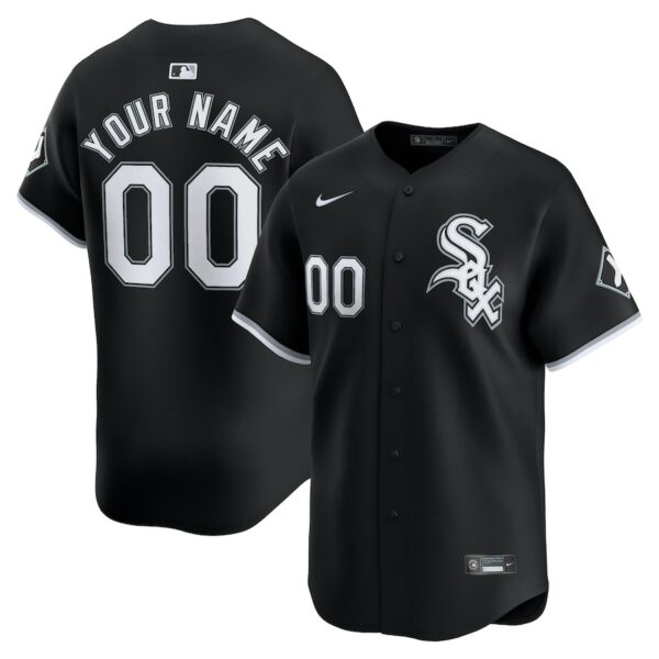 Chicago White Sox Nike  Alternate Limited Custom Jersey - Black