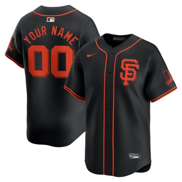 San Francisco Giants Nike  Alternate Limited Custom Jersey - Black