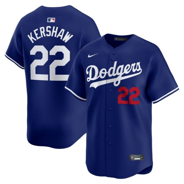 Clayton Kershaw Los Angeles Dodgers Nike Alternate Limited Player Jersey - Royal