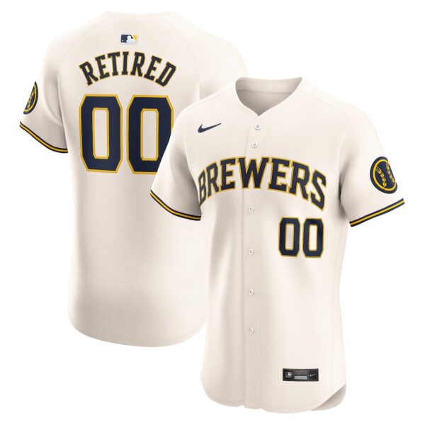 Milwaukee Brewers Nike Home Elite Pick-A-Player Retired Roster Jersey - Cream