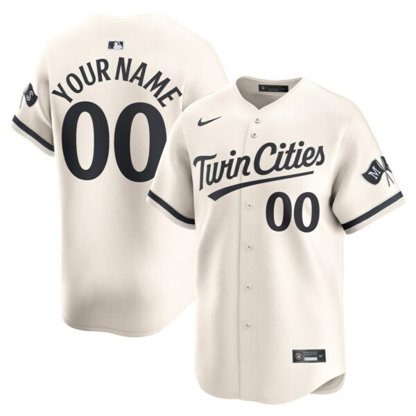 Minnesota Twins Nike  Alternate Limited Custom Jersey - Cream