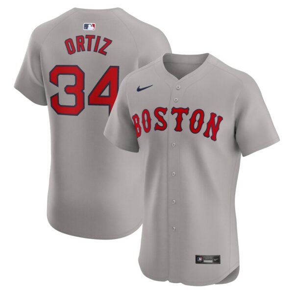 David Ortiz Boston Red Sox Nike Road Elite Player Jersey - Gray