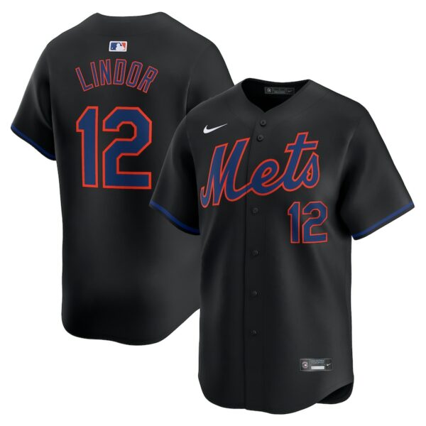 Francisco Lindor New York Mets Nike Alternate Limited Player Jersey - Black