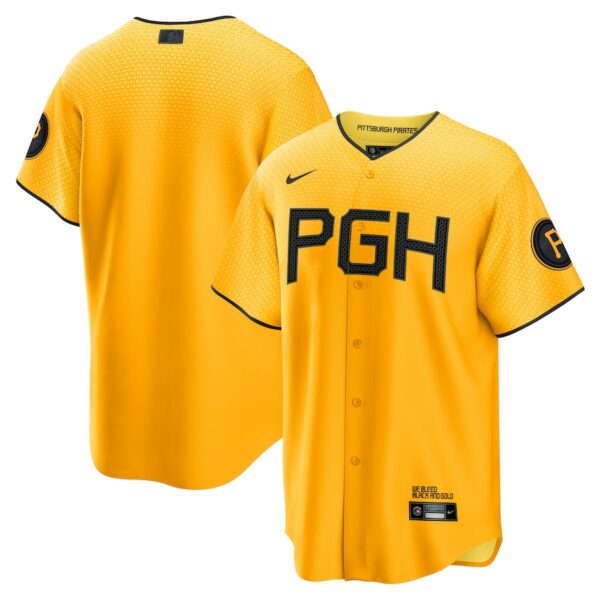 Pittsburgh Pirates Nike City Connect Replica Jersey - Gold