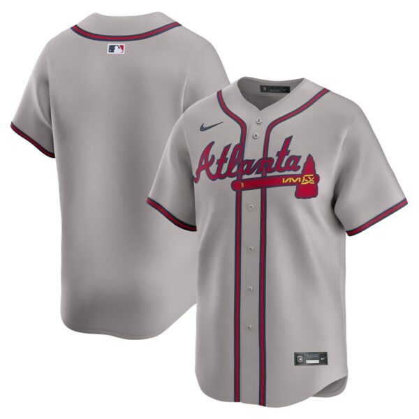 Atlanta Braves Nike Away Limited Jersey - Gray