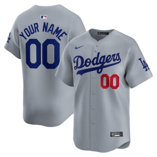 Los Angeles Dodgers Nike  Road Limited Custom Jersey - Gray