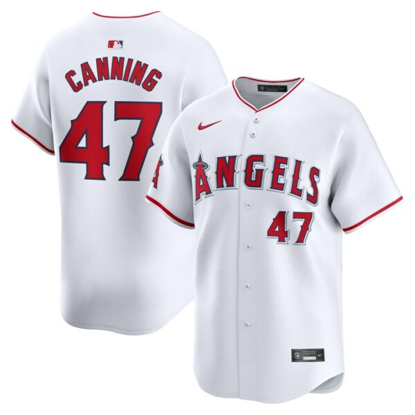 Griffin Canning Los Angeles Angels Nike Home Limited Player Jersey - White