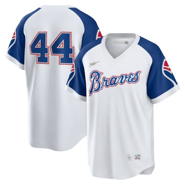 Hank Aaron Atlanta Braves Nike Home Cooperstown Collection Player Jersey - White