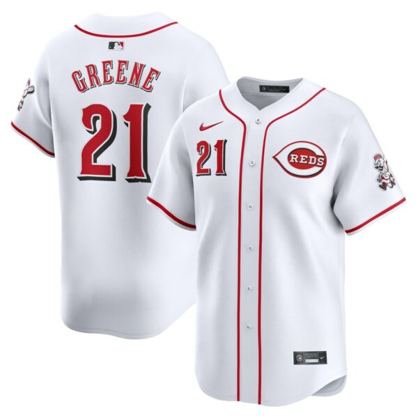 Hunter Greene Cincinnati Reds Nike Home Limited Player Jersey - White