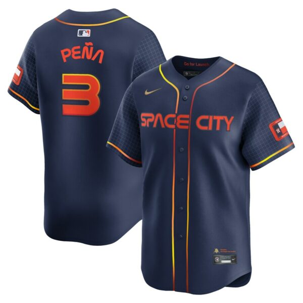 Jeremy Peña Houston Astros Nike City Connect Limited Player Jersey - Navy