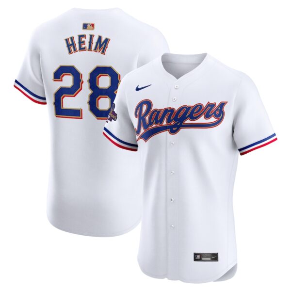 Jonah Heim Texas Rangers Nike 2024 Gold Collection Elite Player Jersey - White