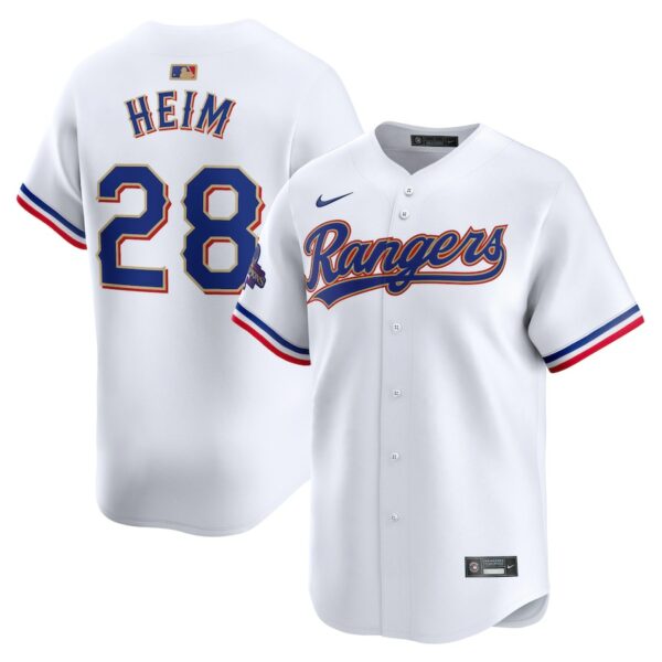 Jonah Heim Texas Rangers Nike 2024 Gold Collection Limited Player Jersey - White