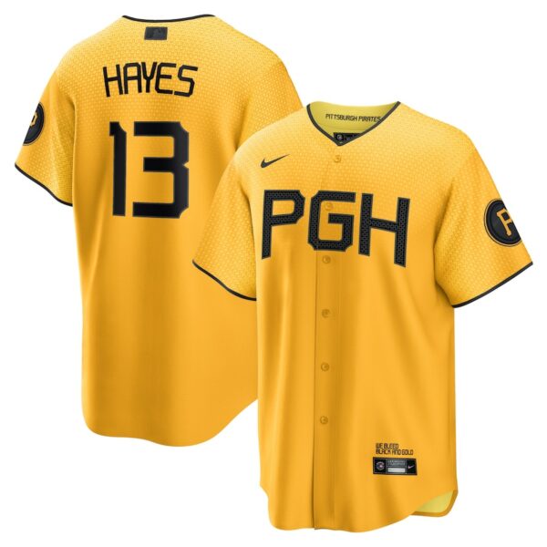 Ke'Bryan Hayes Pittsburgh Pirates Nike City Connect Replica Player Jersey - Gold