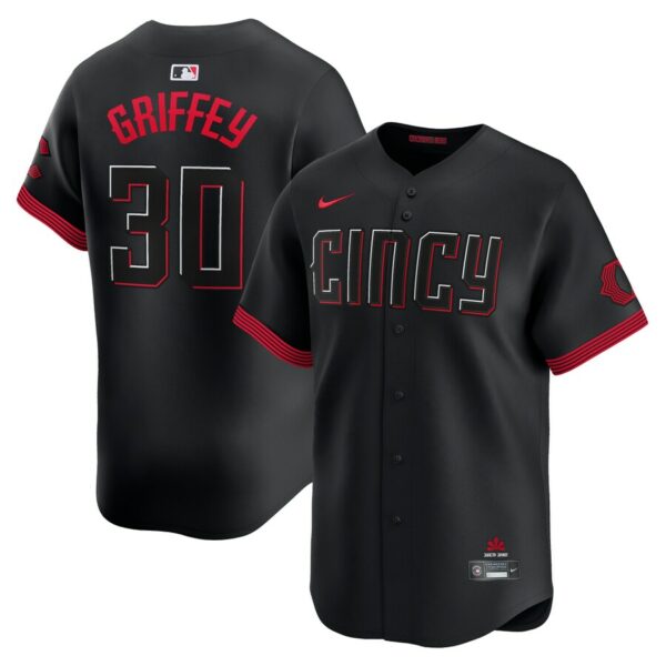 Ken Griffey Jr. Cincinnati Reds Nike City Connect Limited Player Jersey - Black