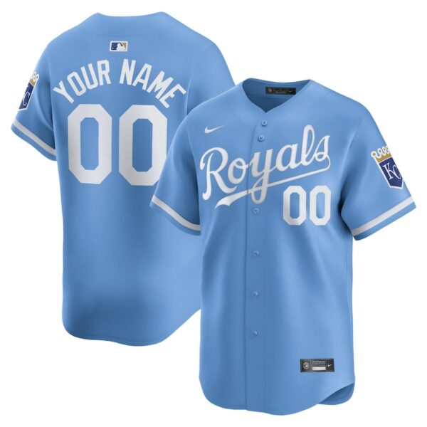 Kansas City Royals Nike  Alternate Limited Custom Jersey - Light Blue