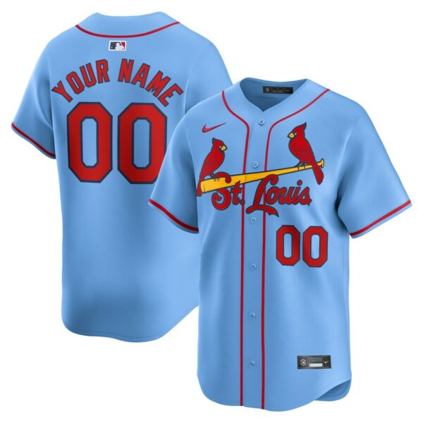 St. Louis Cardinals Nike  Alternate Limited Custom Jersey - Light Blue