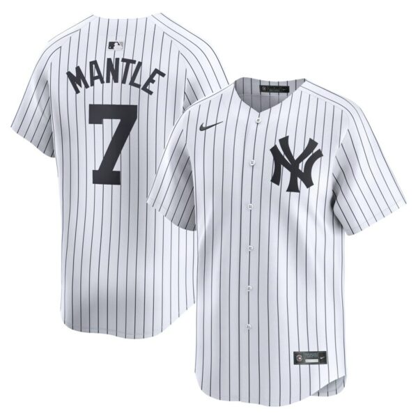 Mickey Mantle New York Yankees Nike Home Limited Player Jersey - White