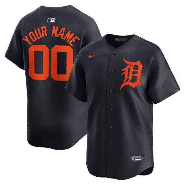 Detroit Tigers Nike  Alternate Limited Custom Jersey - Navy