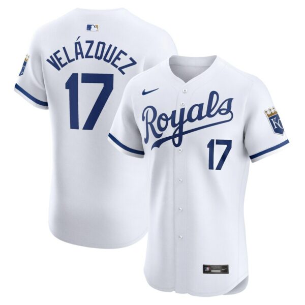 Nelson Velazquez Kansas City Royals Nike Home Elite Player Jersey - White