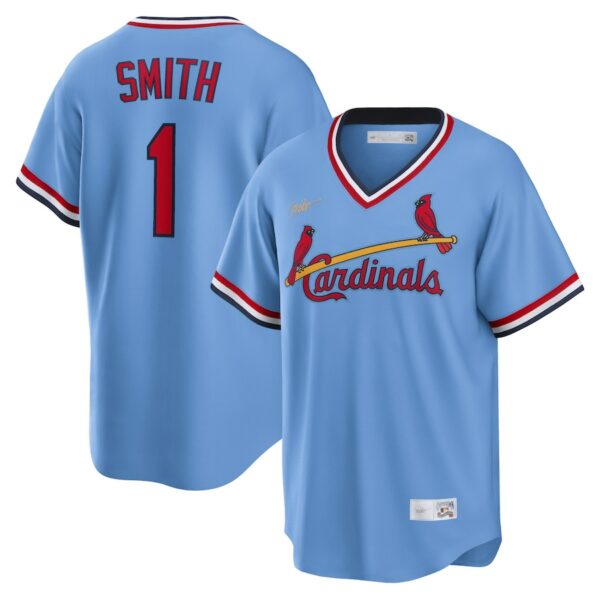 Ozzie Smith St. Louis Cardinals Nike Road Cooperstown Collection Player Jersey - Light Blue