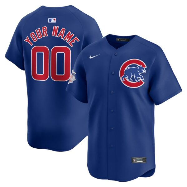 Chicago Cubs Nike  Alternate Limited Custom Jersey - Royal