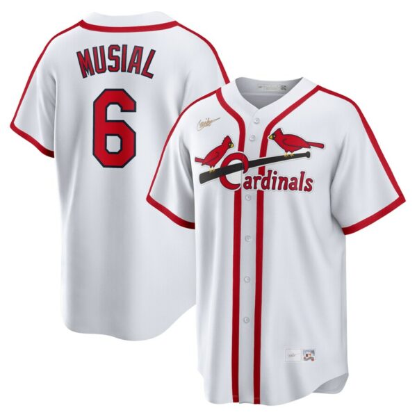 Stan Musial St. Louis Cardinals Nike Home Cooperstown Collection Player Jersey - White