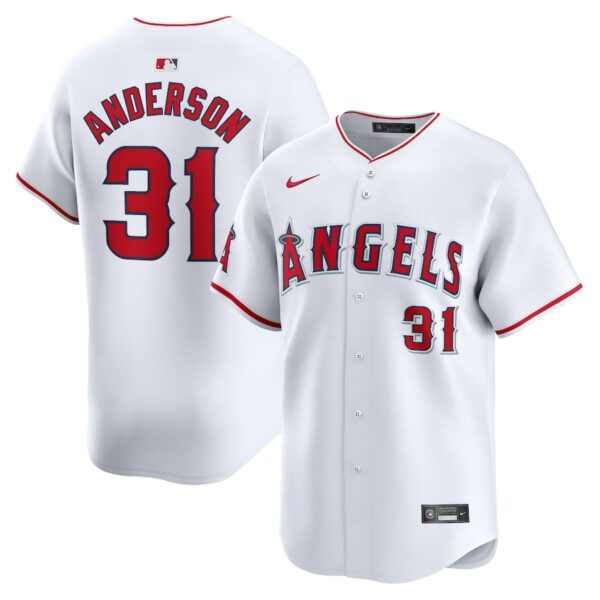 Tyler Anderson Los Angeles Angels Nike Home Limited Player Jersey - White