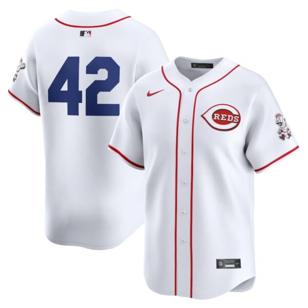 Cincinnati Reds Nike 2024 Jackie Robinson Day Home Limited Jersey - White