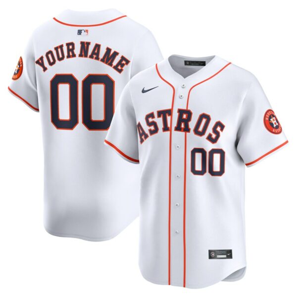 Houston Astros Nike Home Limited Custom Jersey - White