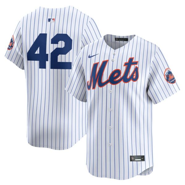 New York Mets Nike 2024 Jackie Robinson Day Home Limited Jersey - White