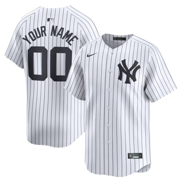 New York Yankees Nike Home Limited Custom Jersey - White