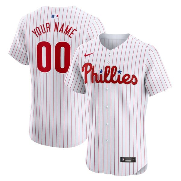 Philadelphia Phillies Nike Home Elite Custom Jersey - White