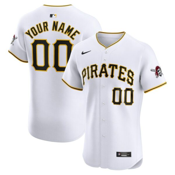 Pittsburgh Pirates Nike Home Elite Custom Jersey - White