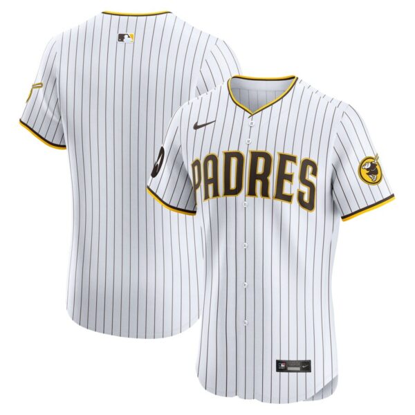 San Diego Padres Nike Home Elite Patch Jersey - White