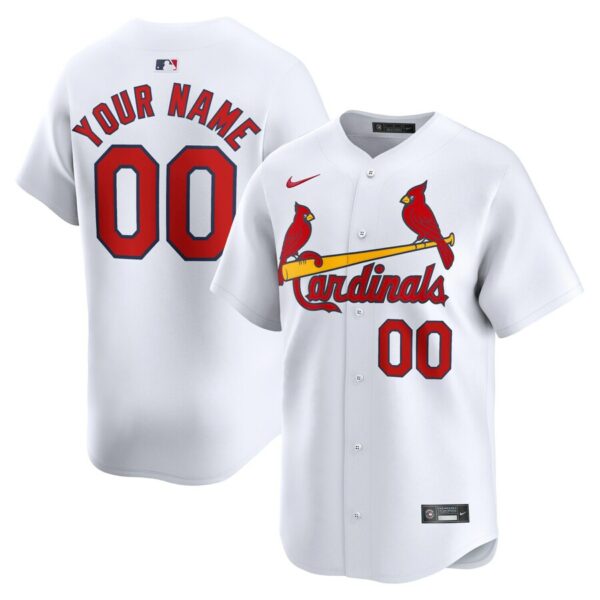 St. Louis Cardinals Nike Home Limited Custom Jersey - White