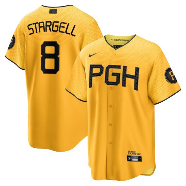 Willie Stargell Pittsburgh Pirates Nike City Connect Replica Player Jersey - Gold