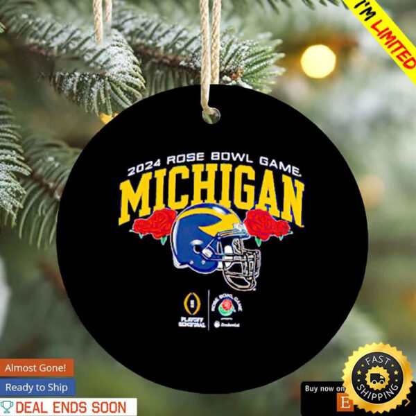 Michigan Wolverines 2024 Rose Bowl Game ornament