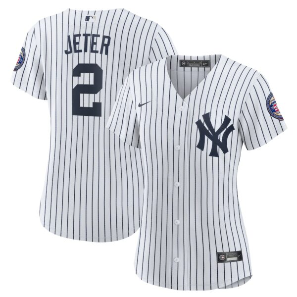 Derek Jeter New York Yankees Nike Women's 2020 Hall of Fame Induction Home Replica Player Name Jersey - White/Navy