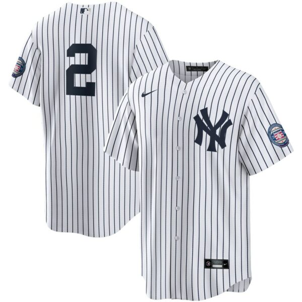 Derek Jeter New York Yankees Nike 2020 Hall of Fame Induction Replica Jersey - White/Navy