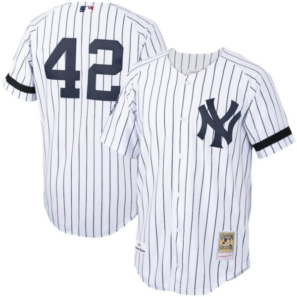 Mariano Rivera New York Yankees Mitchell & Ness Home 2000 Cooperstown Collection Jersey - White/Navy