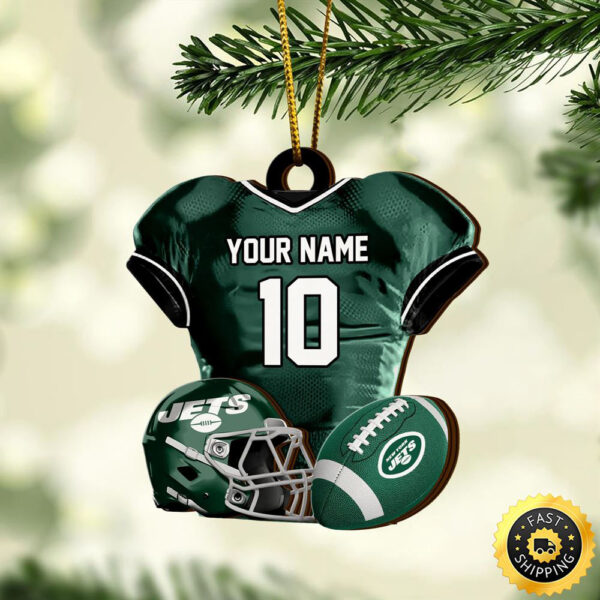 New York Jets NFL Sport Ornament Custom Name And Number