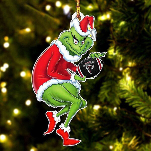 NFL Atlanta Falcons Grinch Stole Christmas Tree Ornament Decoration