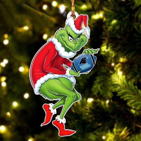 NFL Carolina Panthers Grinch Stole Christmas Tree Ornament Decoration